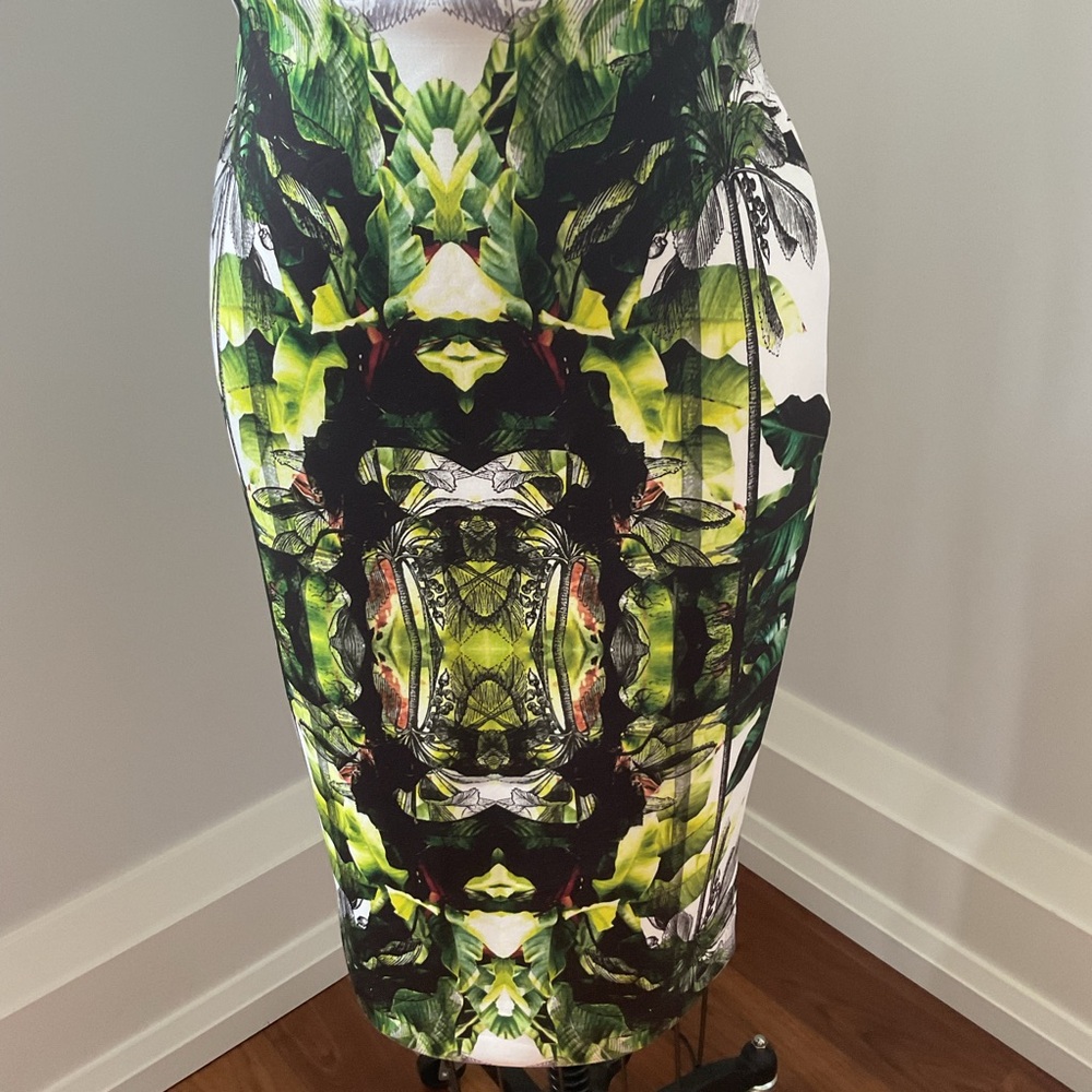 Skirt Nicole Miller ARTELIER Tropical Print Pencil Skirt